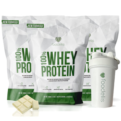 Pack 100% Whey Protein 3KG + Shaker 400ml - Foodelis Nutrition