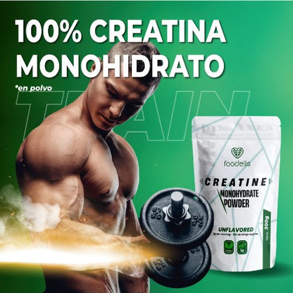 Pack Creatina Monohidratada 2KG + Shaker 400ml - Foodelis Nutrition