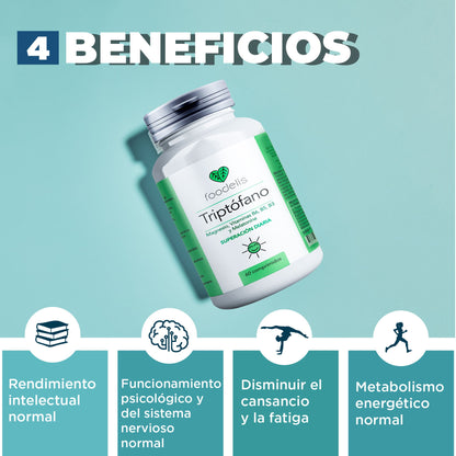 Triptófano con Magnesio - 7 Componentes - Foodelis Nutrition