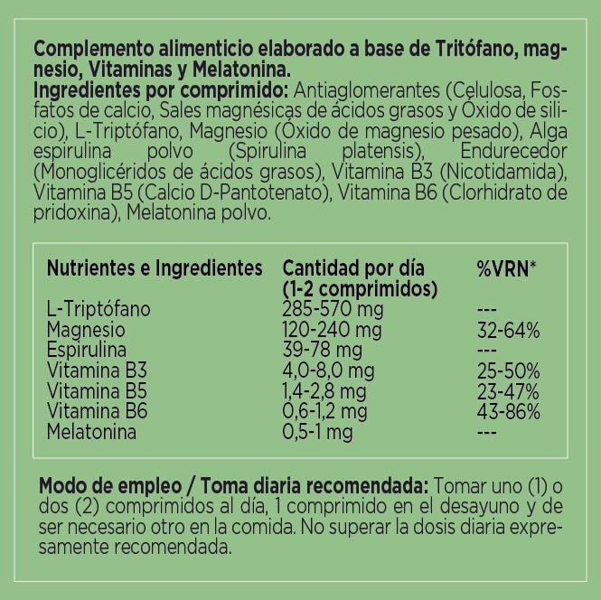 Triptófano con Magnesio - 7 Componentes - Foodelis Nutrition